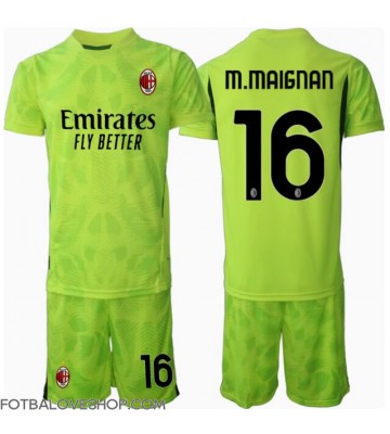 AC Milan Mike Maignan #16 Brankářské Dětské Alternativní Dres 2024-25 Krátký Rukáv (+ trenýrky)